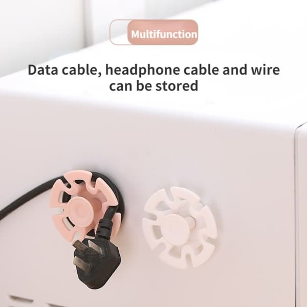 4st Plugghållare Trådhållare VIT white
