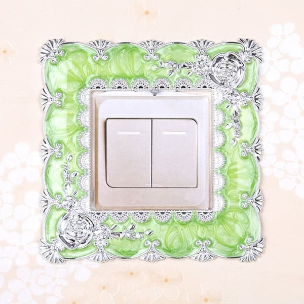 Enkelt lysafbryder Dæksel Socket Surround Frame PINK&GULD pink&gold