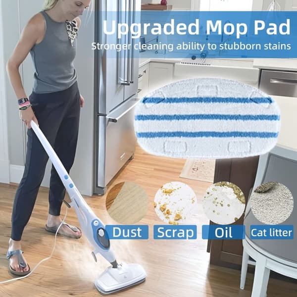 2 STK Dampmoppeudskiftningspuder Mopperenser Moppekluddæksel