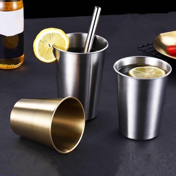 350/500 ml ølkopper 304 rustfritt stål SØLV 350 ml silver 350ml