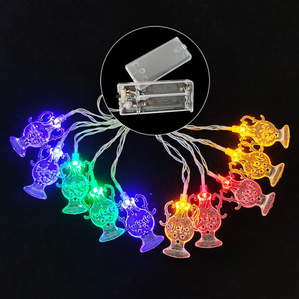 2m 10LED LED String Light Ramadan Lantern MULTICOLOR 2M multicolor Style 5