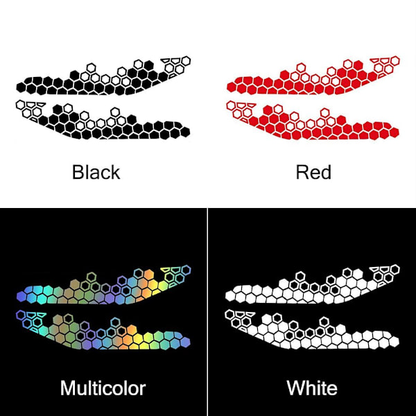 Motorcykel dekorativt klistermærke Honeycomb Decals HVID white