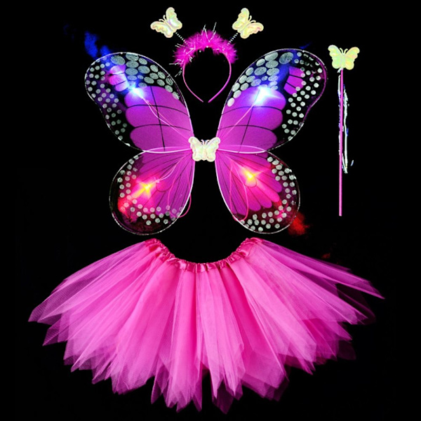 LED-lasten pukurekvisiitta Butterfly Wings -setit ROSE 4PCS/ SET Rose 4pcs/set-4pcs/set