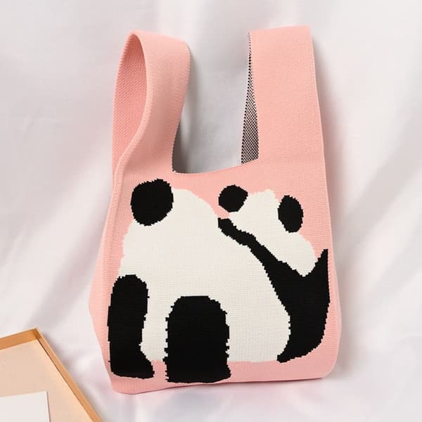 Knit Handbag Kangaskassi PINK pink