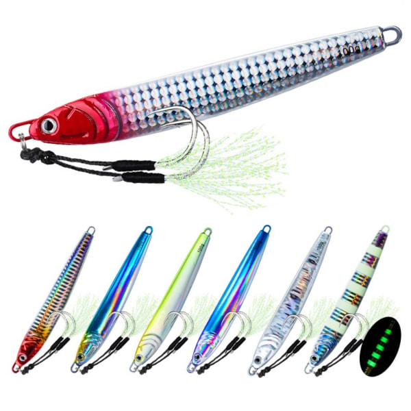 Fiskebete Bionic Jig Lure 100GSTYLE 7 LIMINOUS STIL 7 100gStyle 7 Luminous