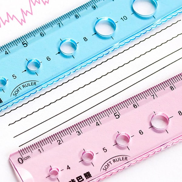 4 STK Trekantlinjal Rett linjal TRANSPARENT 20CM Transparent 20cm