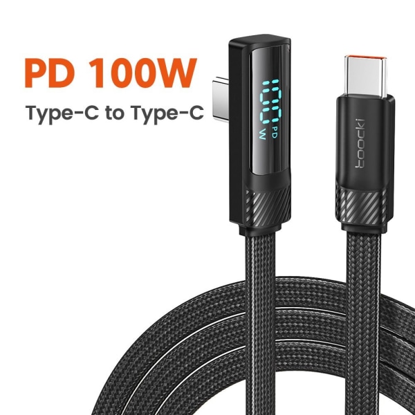 USB Type C Kabel Hurtigladekabel C-C SORT C-C SORT C-C Black