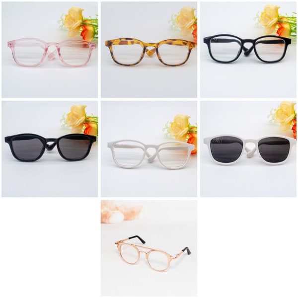 Søte innfatningsbriller Plysjdukkebriller 4 4 4