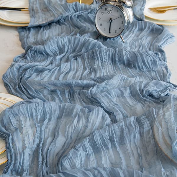 Bohemian Table Flag Twists Duk LYS BLÅ light blue