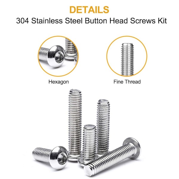 460 stk. metriske skruer Sortiment Knaphoved Hex Socket Cap