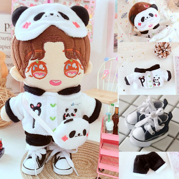 Dockkläder Panda Clothes Coat 3 3 3