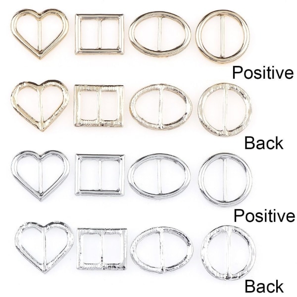 10 kpl / set Slider Solki Vyön solki HOPEA NELIKULMINEN silver Rectangular-Rectangular