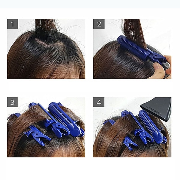 5 KPL Natural Fluffy Hair Clip Hiusjuurikiharrin VILLA PURPLE