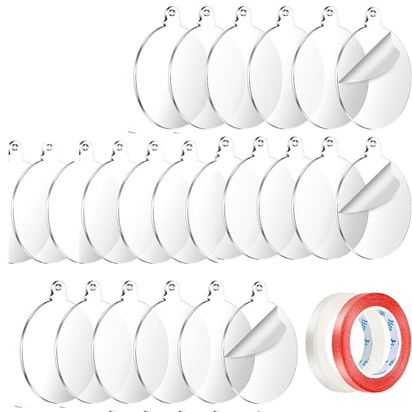 24 st Akryl blank tavla Transparent julpynt