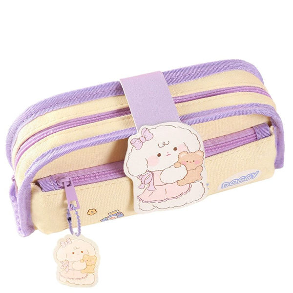 Pennepose Blyantæske BEIGE MED VEDHÆNG MED HENGEL Beige With Pendant-With Pendant