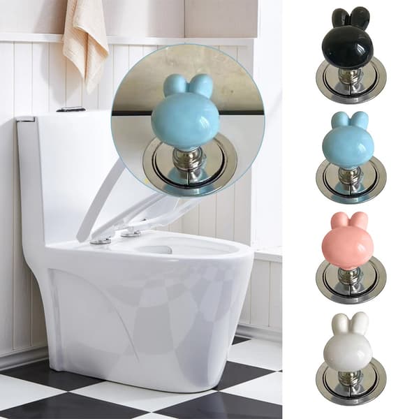 5 stk Hjerteformet toilettankknap Toiletskylleknap BLÅ blue