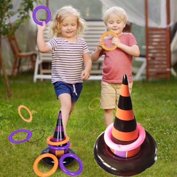 Uppblåsbart Ringkastningsspel Häxhatt Ferrule Leksaker Halloween