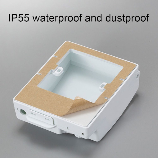 Låsbar 86 Typ Switch Case Vattentät Dammtät Box VIT white