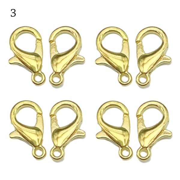 100 st Lobster Spännen Armband Anslutningar Krokar VIT K VIT K White K