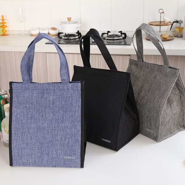 Termisk Madpose Isoleret Cool Food Bag GRÅ grey