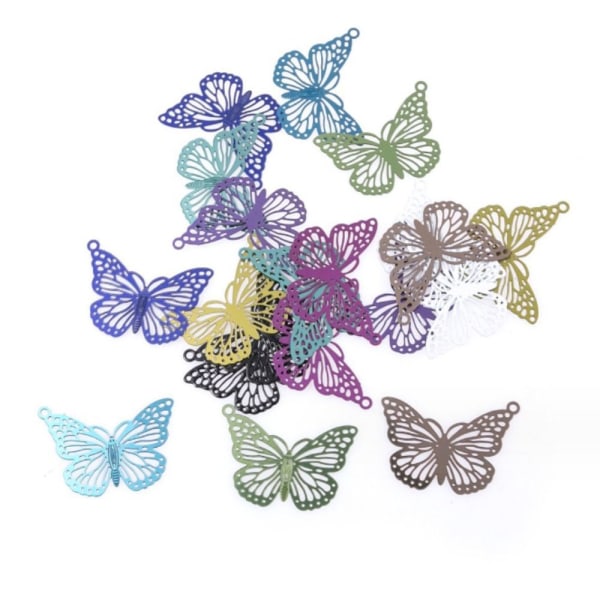 20 kpl ruostumattomasta teräksestä valmistettuja koruja Butterfly filigraanikoruja Rainbow