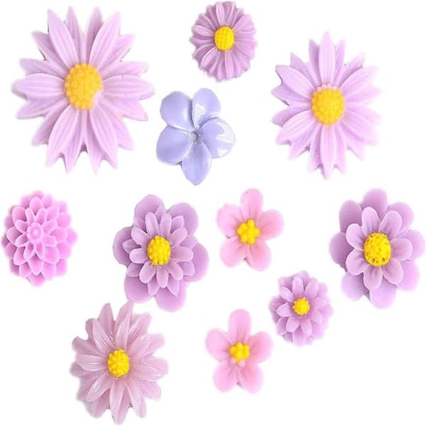 44 kpl Flower Charms Flatback Beads Daisy