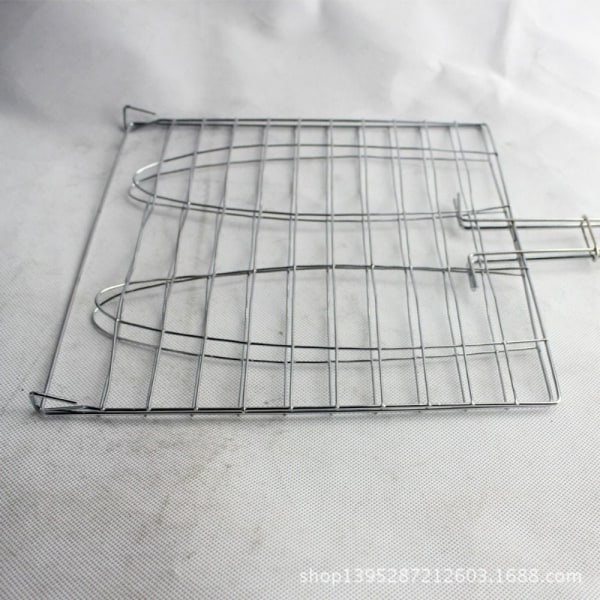 Bærbar Nonstick Fish Grill Supplies BBQ Mesh Clip