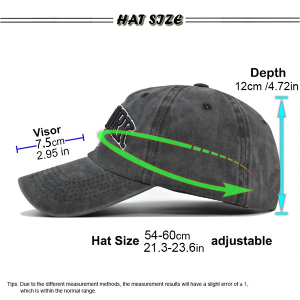 New York Embroidery Baseball Caps Distressed Haalistunut cap MUSTA black
