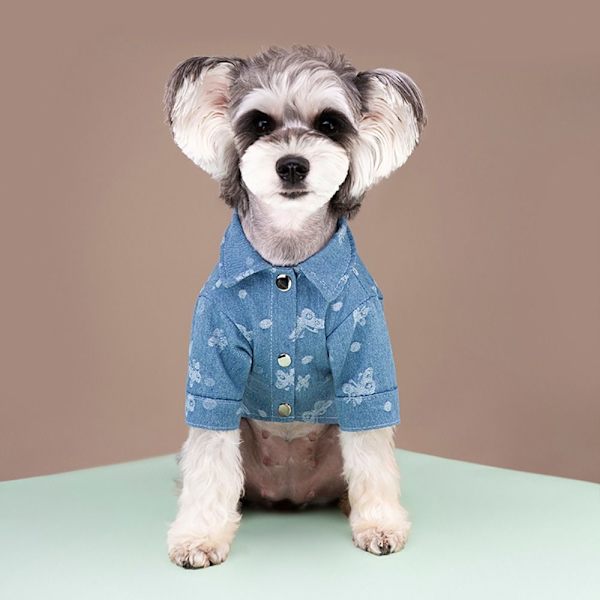 Pet Dog dongeriskjorte Hundejakke LIGHT BLUE M Light Blue M