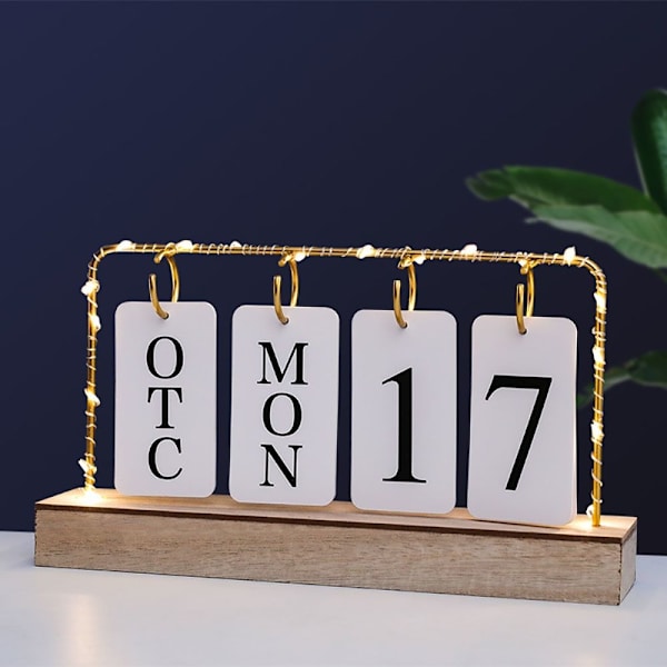 Iron Calendar Bord Mesh Hole Calendar Skrivbordskalender
