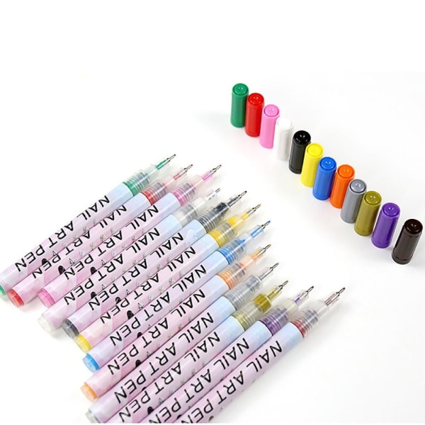 Nail Art Drawing Pen Graffiti Gel Pen PUNAINEN 0,5MM 0,5MM RED 0.5MM-0.5MM