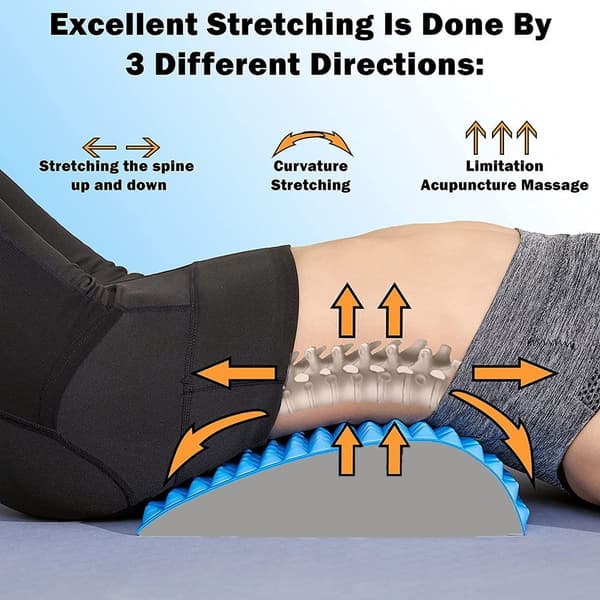 Lumbar Back Massager Cervical Memory Kudde BLÅ blue