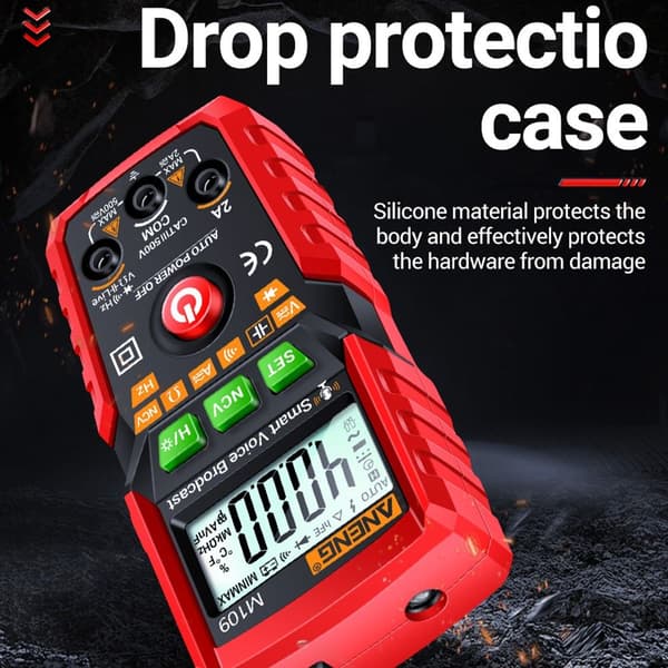 Digitalt multimeter Multimetro Meter RØD Red