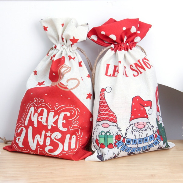 2 kpl Candy Bag Bundle Mouth Säilytyslaukku Joululahjapussi