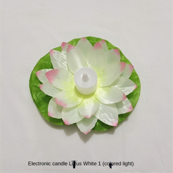 Elektronisk stearinlys Lotus Lampe Floating Lotus Flower Lamps HVID white