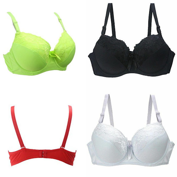 Damunderkläder Blommig BH VIT 36C 36C white 36C-36C