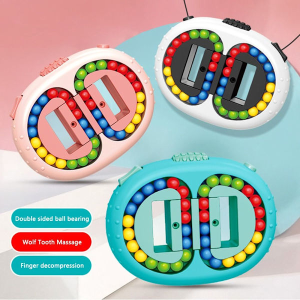 Magic Bean Cube Puzzle Lelu Brain Teaser Lelut VALKOINEN White