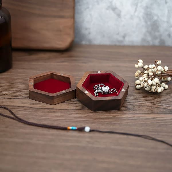 Smykkeskrin Ring Opbevaringsboks BRUN brown