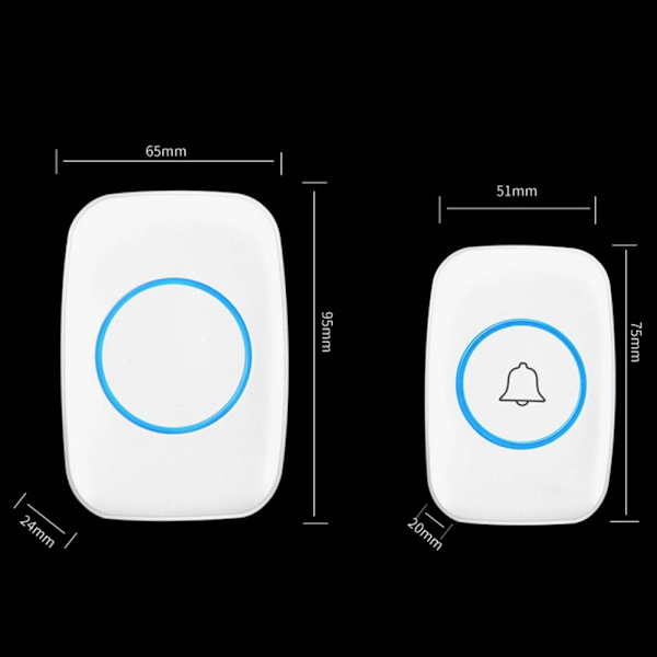 Trådløse dørklokker Trådløs dørklokke HVID EU EU White EU-EU