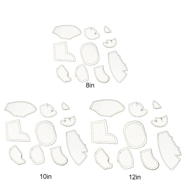 8st Memory Elephant Mall Linjal Set Akryl Mallar Set 8in