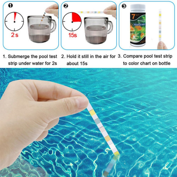 Fish Tank PH Test Klor Dip Test Strips 100 STK 100pcs