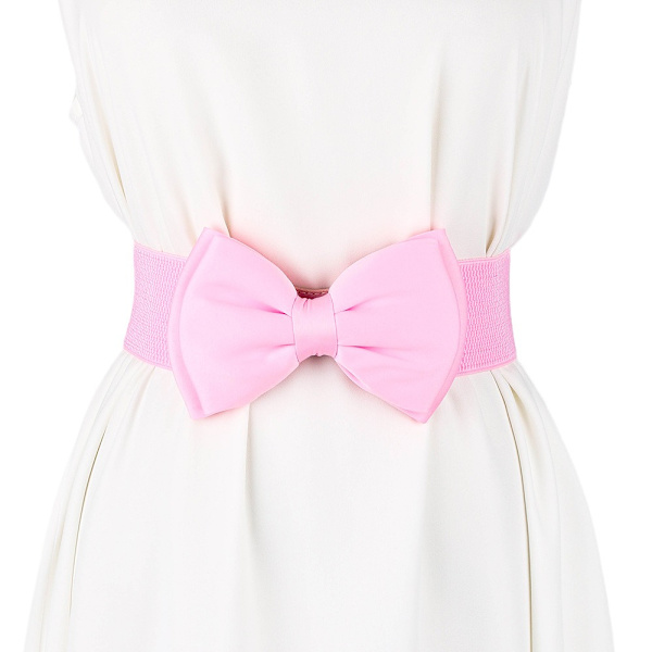 Bred stretch midjebälte Bowknot midjeband MÖRKBLÅT dark blue