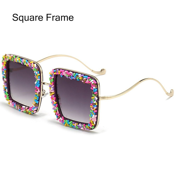 Steampunk solbriller Estetiske solbriller SQUARE RAMME SQUARE Square Frame