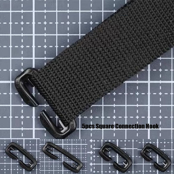 5 kpl Neliömäisiä koukkuvyöt 20mm 20mm