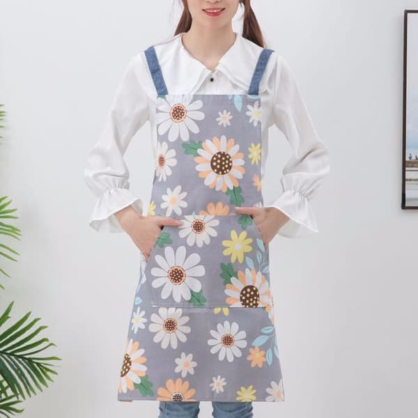 Kök Canvas Förkläden Kockförkläde BLÅTT blue