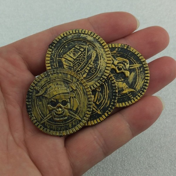 100 Stk Piratmønter Skattemønter BRONZE BRONZE bronze