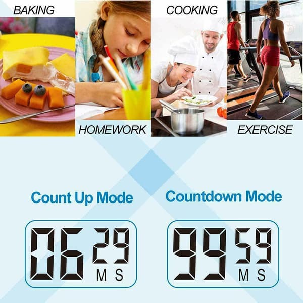 1 ST Kökstimer Digital Timer VIT White