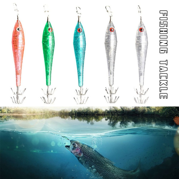 Elektronisk blixt Squid Hook Octopus Bait VIT LJUS VIT LJUS White Light
