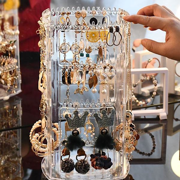 Smycken Display Rack Öron Clip Ear Stud Rack Förvaringsbox