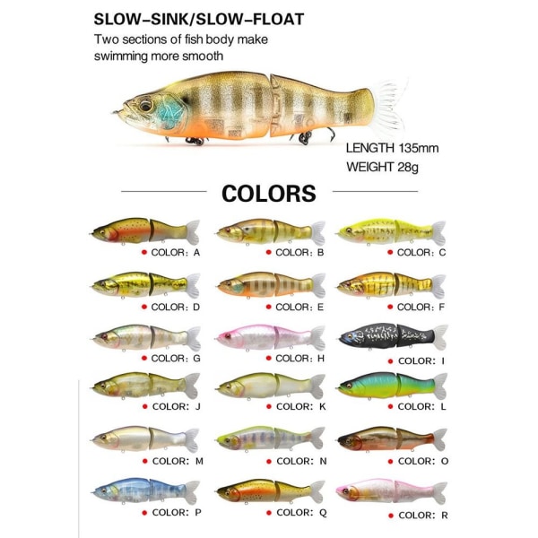 Multi Section -kalastusuhe Minnow Bait AA A